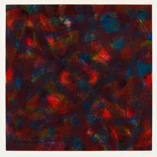 Sol LeWitt - Straight Brushstrokes in Five Colors in All Directions (3 works)