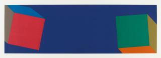 Sol LeWitt - Two cubes with colours superimposed