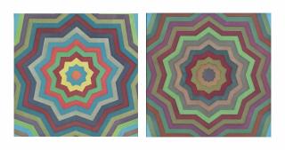 Sol Lewitt - Two Plates, From: Stars With Color Bands