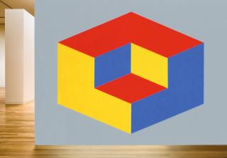 Sol Lewitt - Wall Drawing #977: Cube Without A Cube