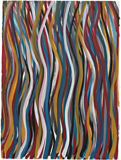 Sol Lewitt - Wavy Vertical Brushstrokes