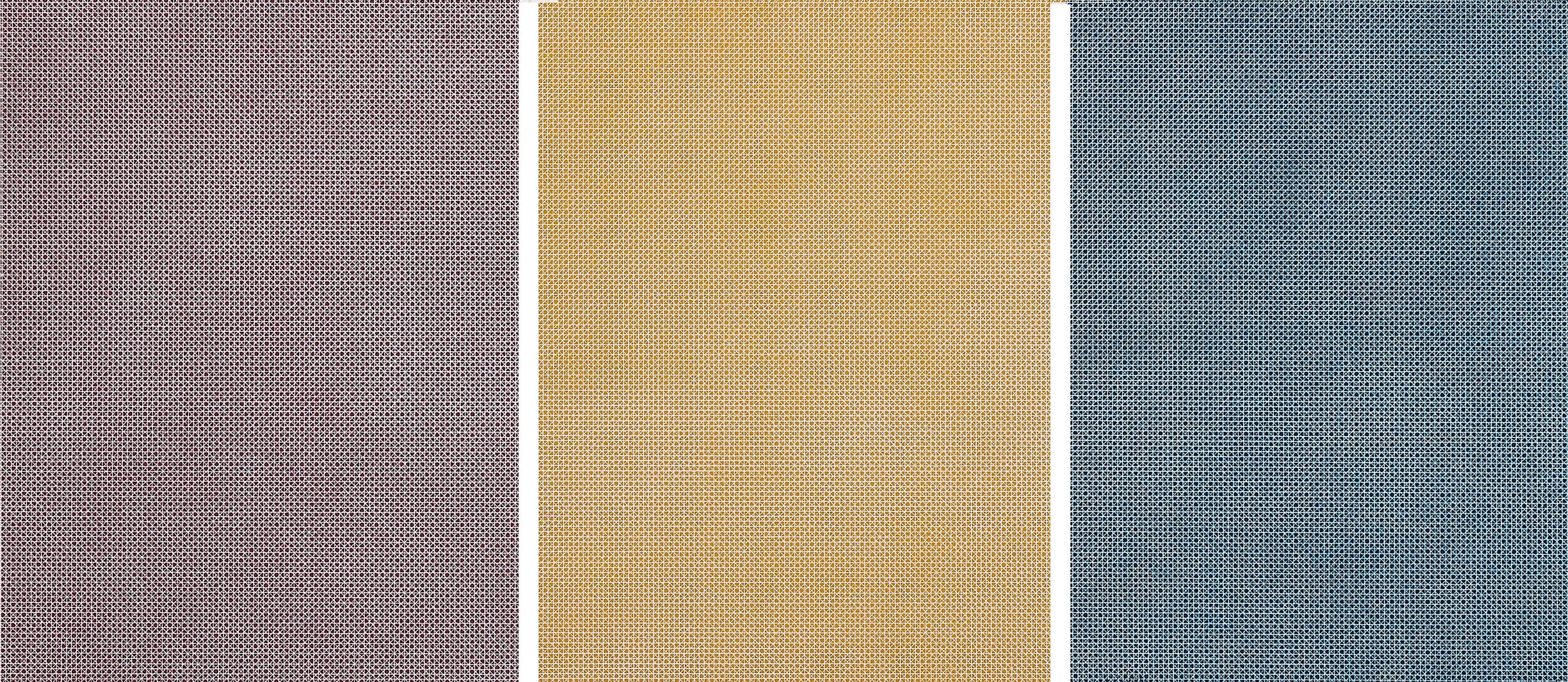 Sol LeWitt - White Lines in Four Directions on Red, Yellow and Blue.