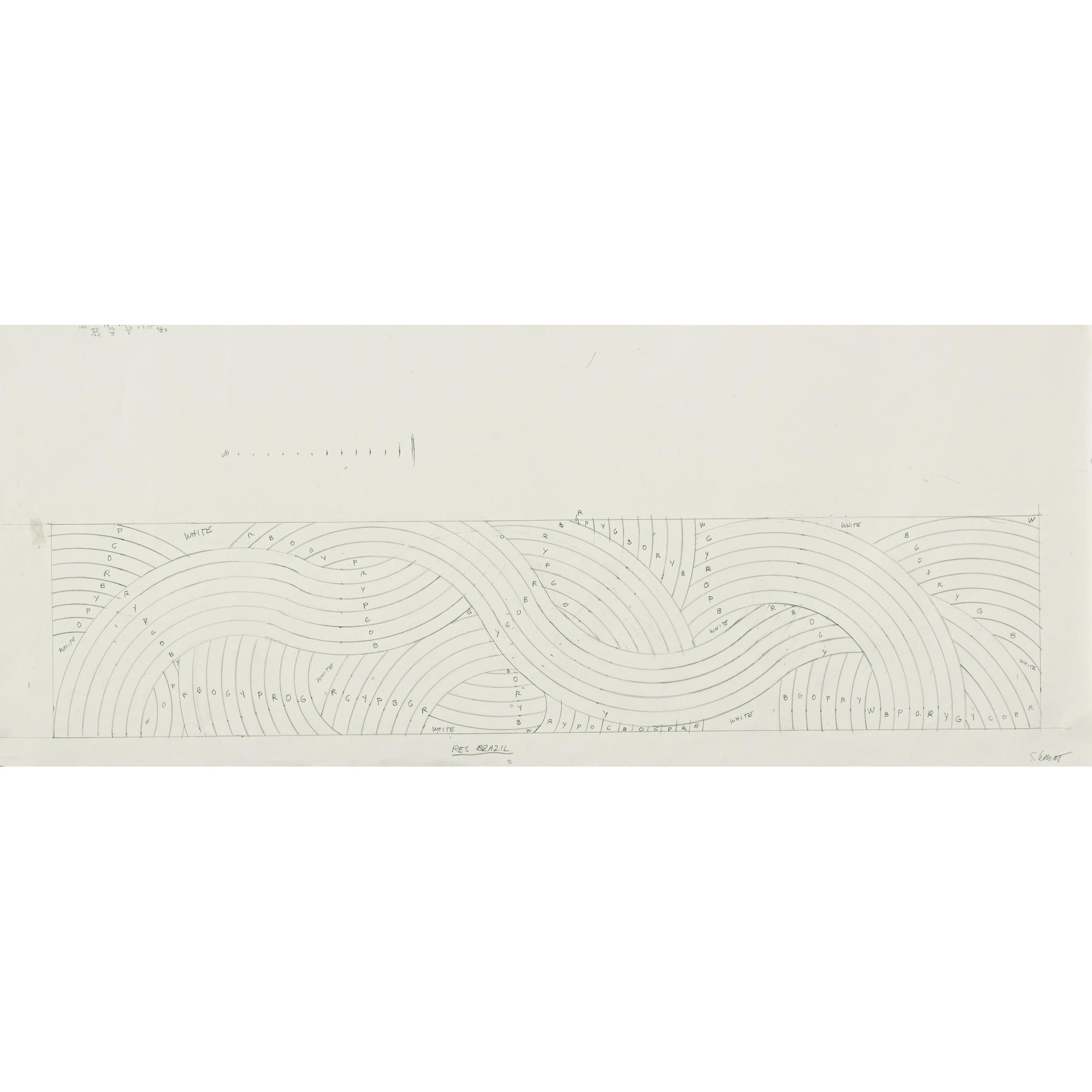 Sol Lewitt - Working Drawing For Wall Drawing #1117