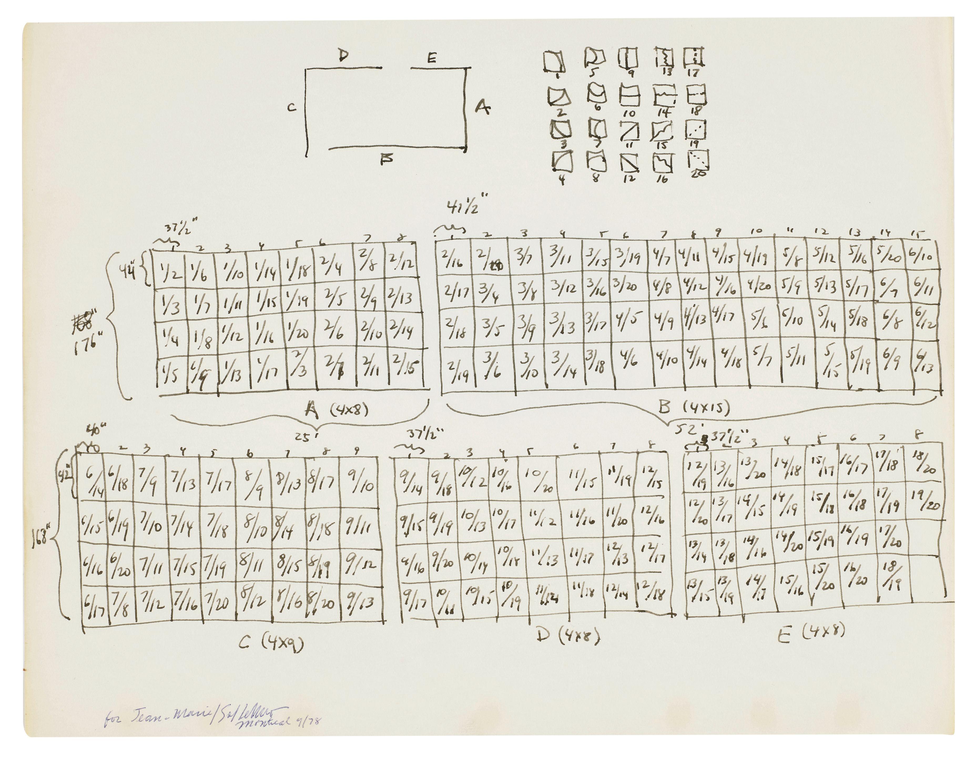Sol Lewitt - Working Drawing for Wall Drawing #260 (Musée d\'Art Contemporain, Montreal)
