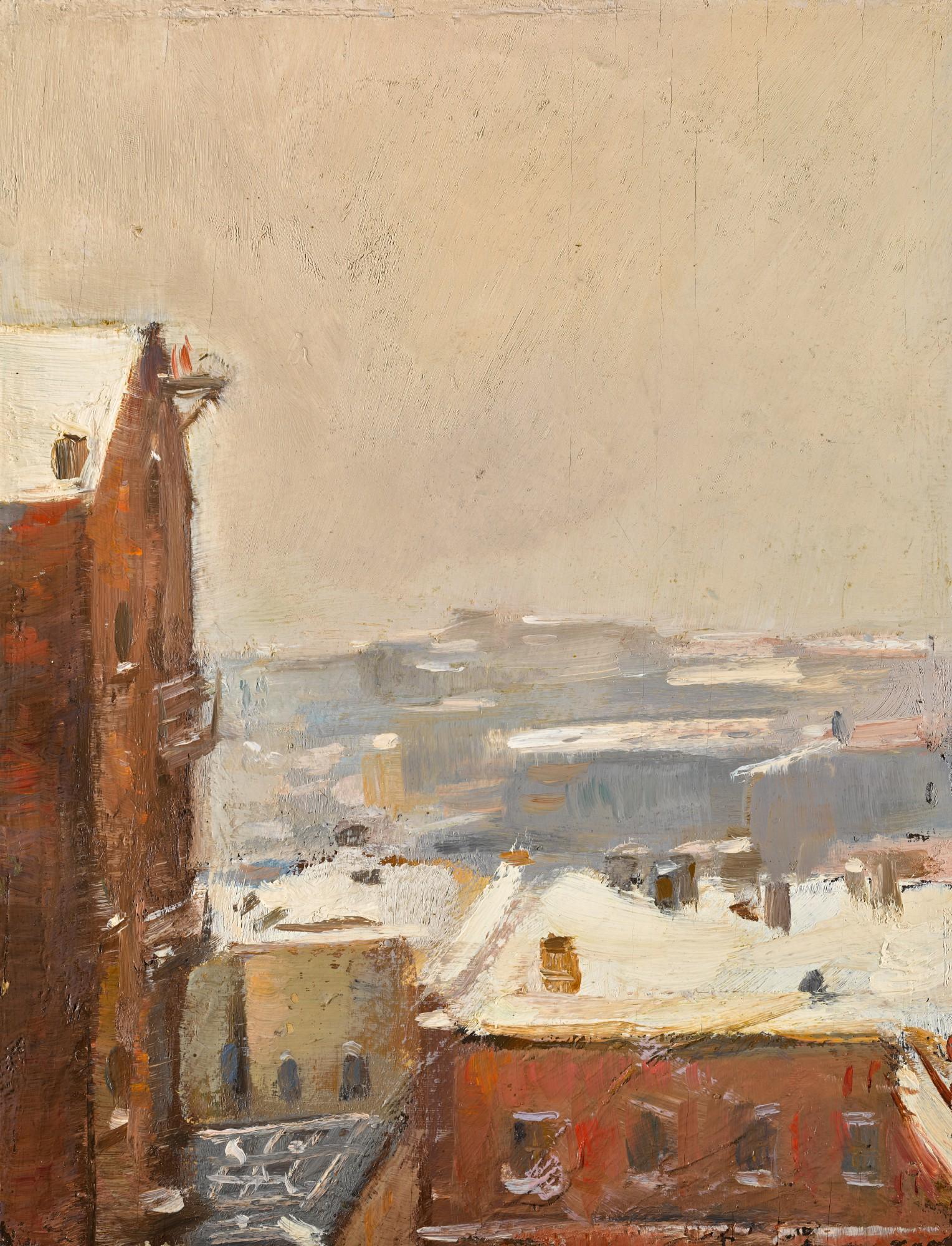 Solomon Borisovich Nikritin - Moscow Rooftops in Winter