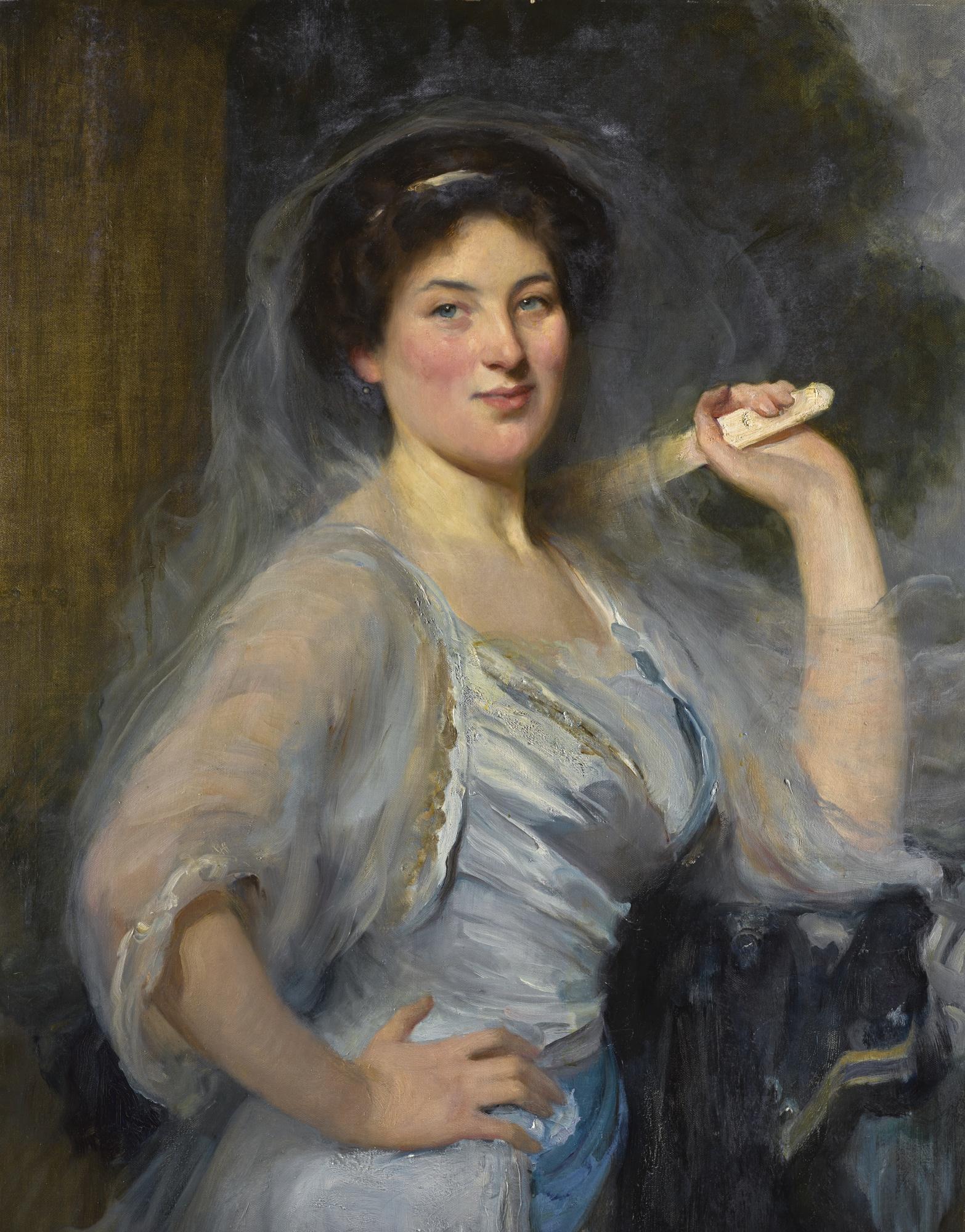 Solomon Joseph Solomon R.A., P.R.B.A. - Portrait Of Gertrude Salaman, The Artist\'S Niece