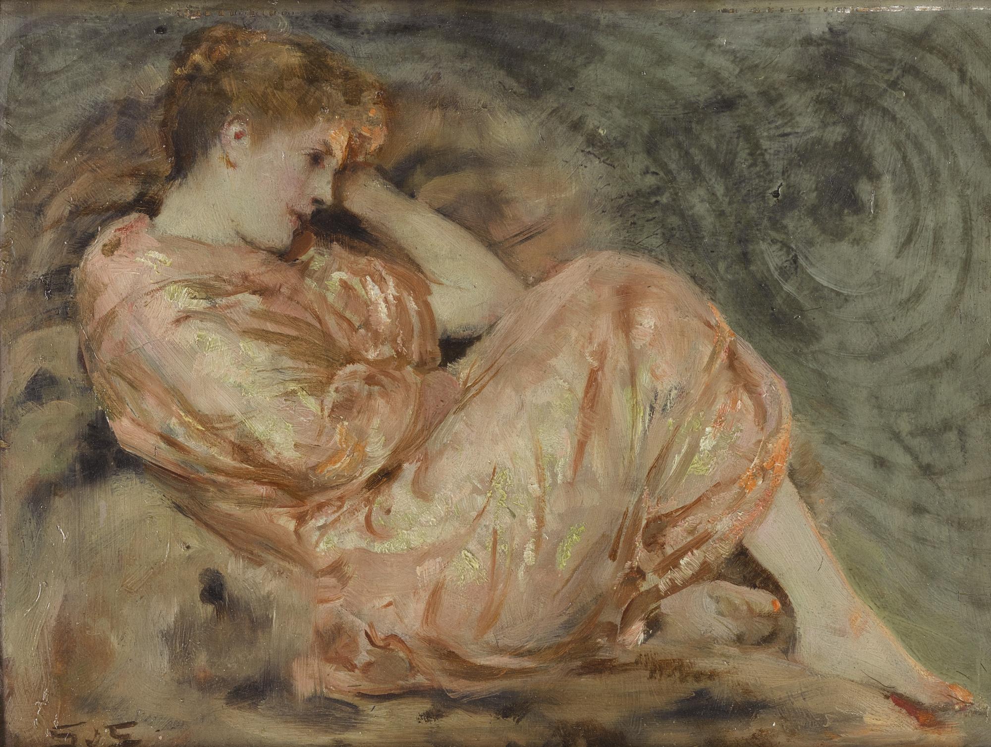 Solomon Joseph Solomon R.A., P.R.B.A. - Reclining Woman