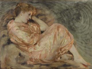 Solomon Joseph Solomon R.A., P.R.B.A. - Reclining Woman