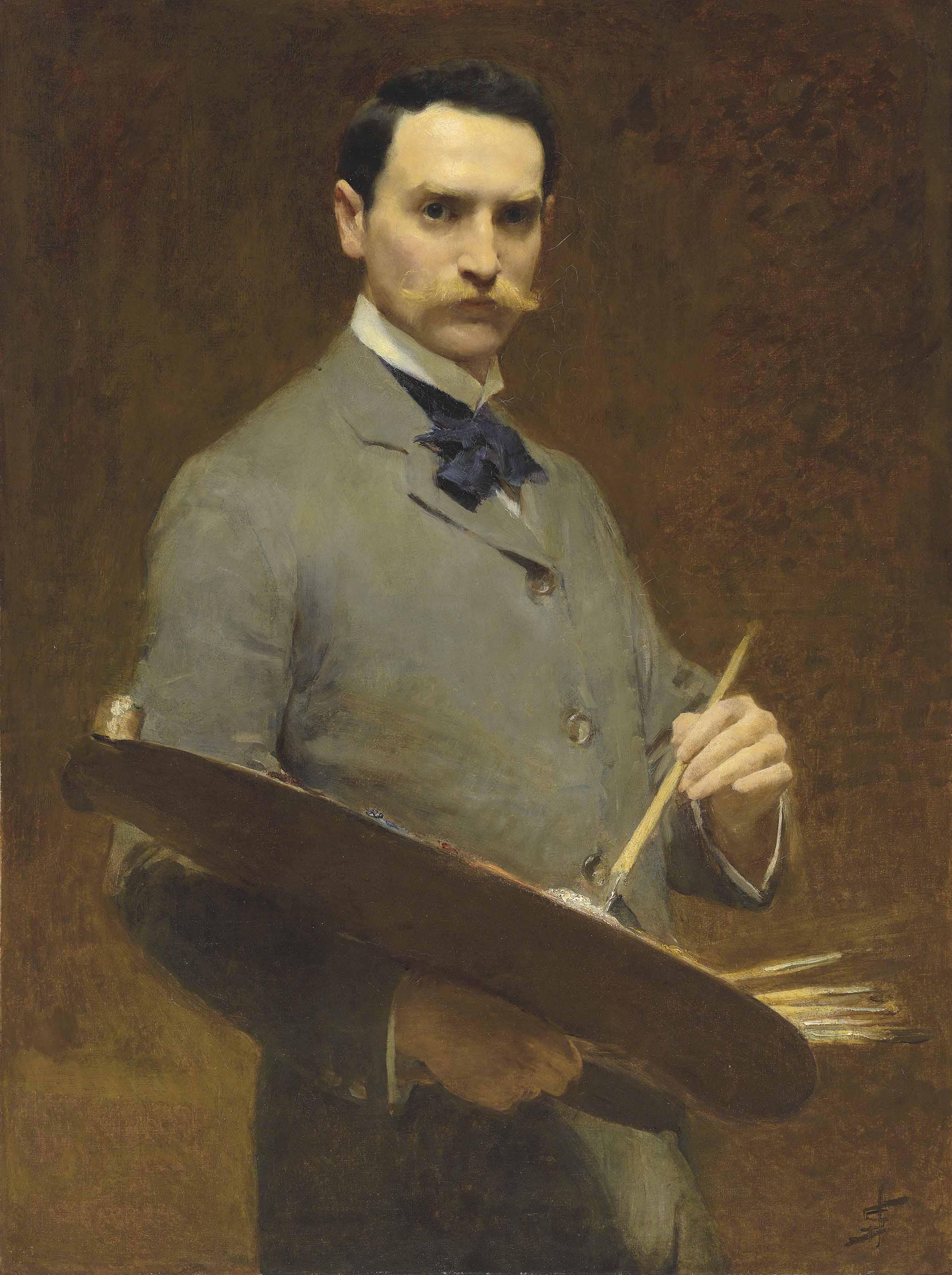 Solomon Joseph Solomon, R.A., P.R.B.A. - Self-portrait, circa 1896
