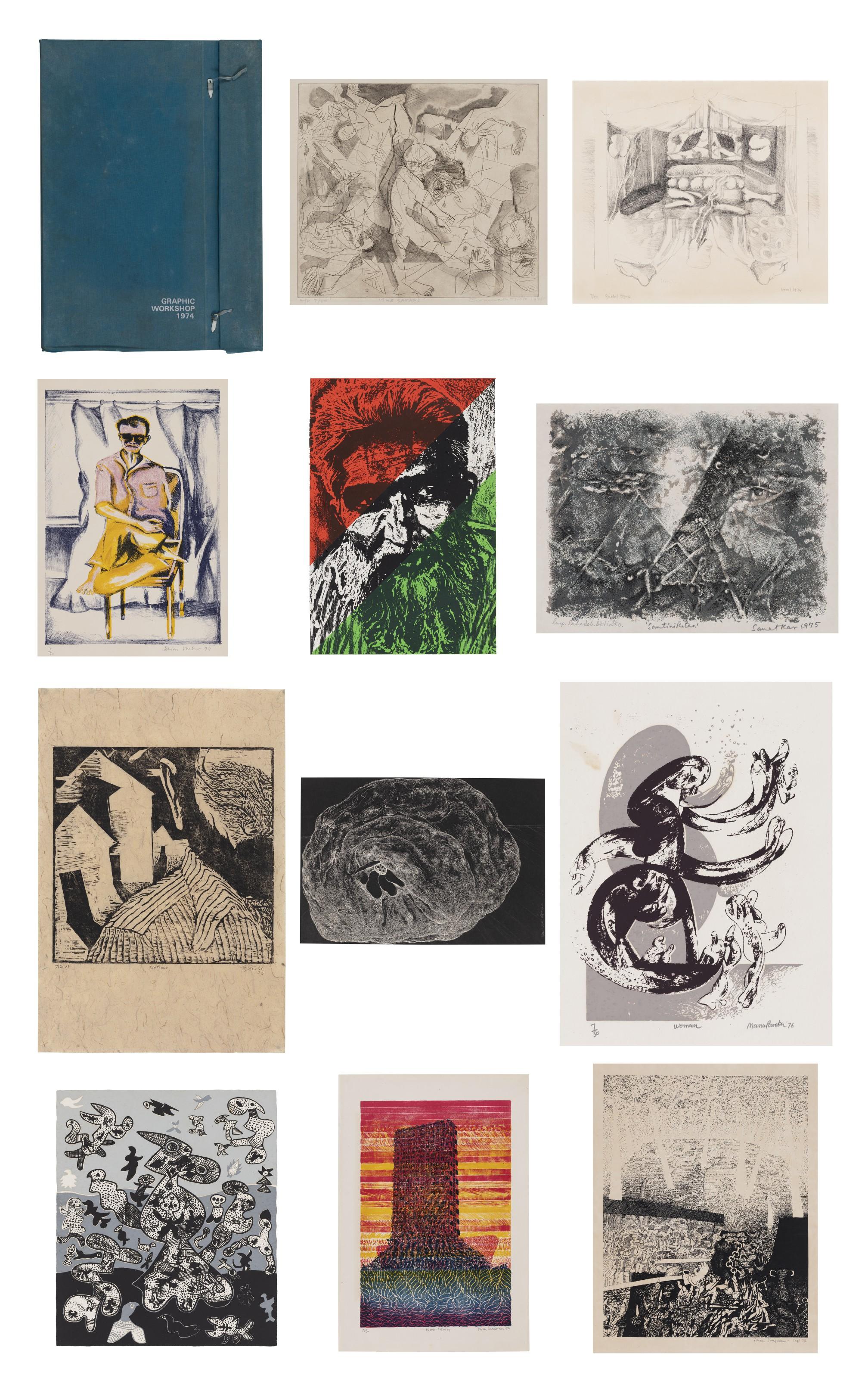 Somnath Hore - Baroda Graphic Workshop Prints