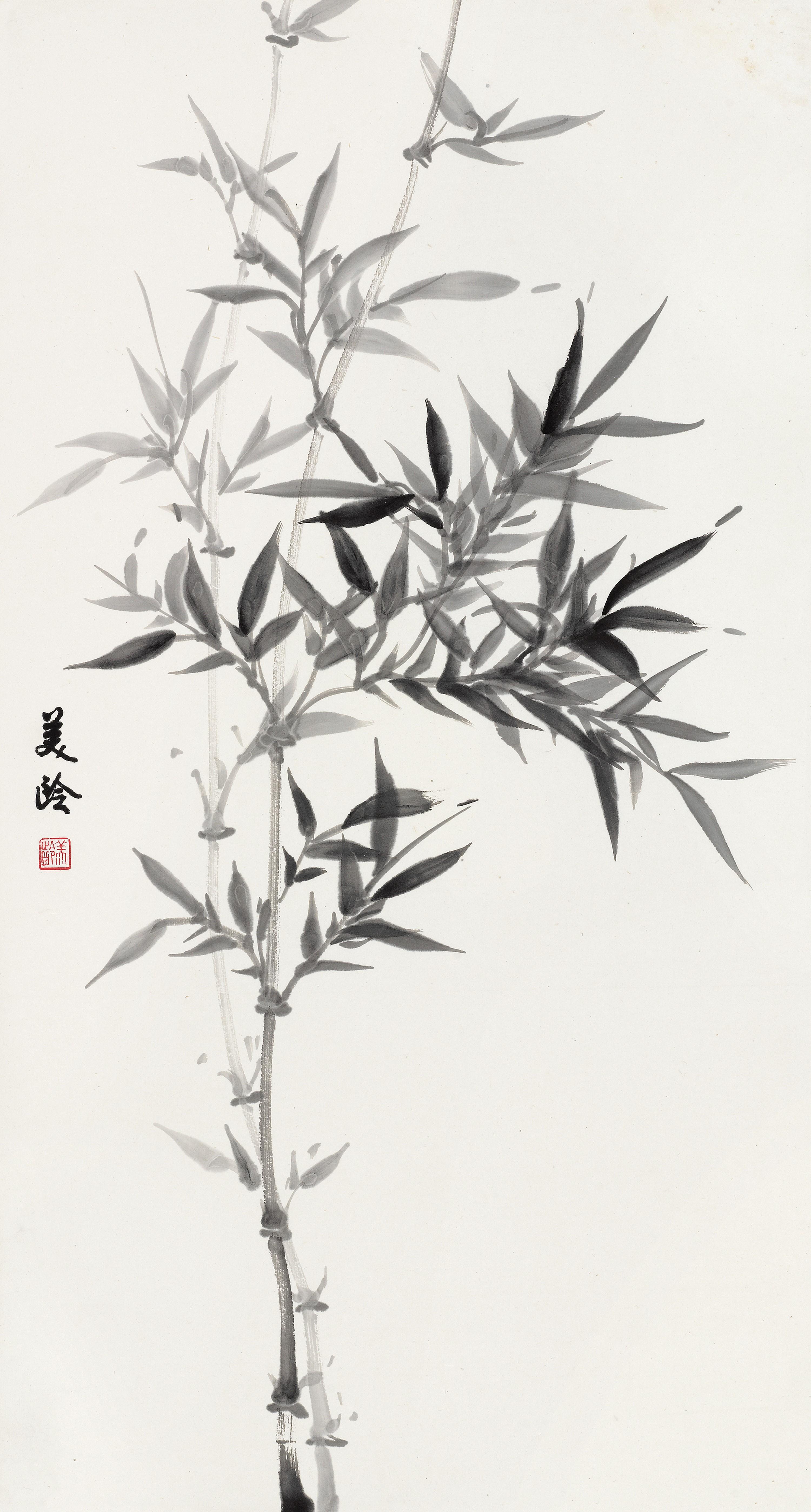 Song Meiling - Ink Bamboo
