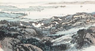 Song Wenzhi - Landscape At Taihu Lake