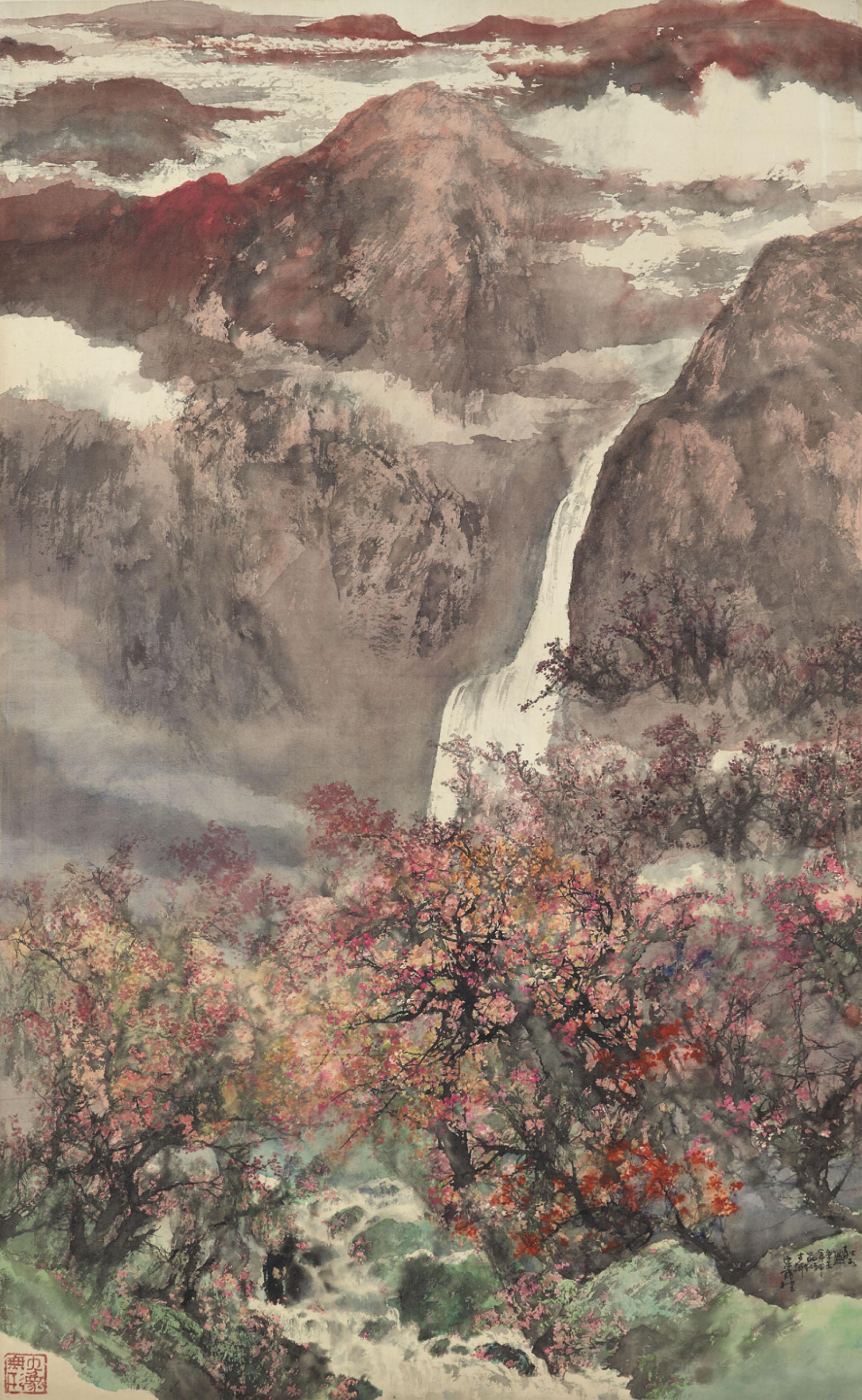 Song Yugui - Waterfall in Autumn