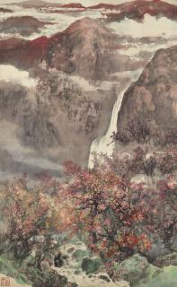 Song Yugui - Waterfall in Autumn