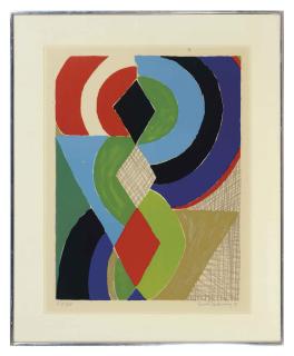 Sonia Delaunay-Terk - Composition with Semicircles and Diamonds