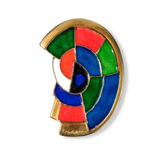 Sonia Delaunay - Enamel and Gold \'Abstraction\' Pendant