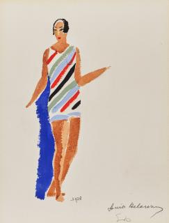 Sonia Delaunay - Étude de costume de bain
