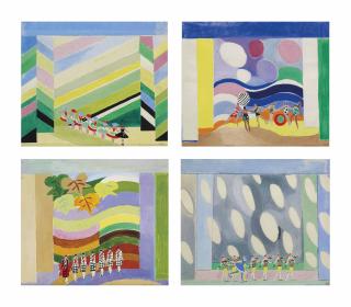 Sonia Delaunay - Projet De Décor Pour Les Quatre Saisons (Printemps, Eté, Automne, Hiver)