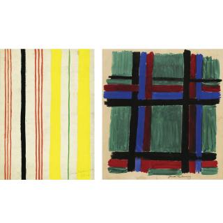 Sonia Delaunay - Rayures & Projet De Tissu: Two Works