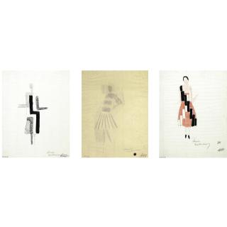 Sonia Delaunay - Robe, 1925, Projet De Robe, 1925 And Projet De Robe, 1928: Three Works