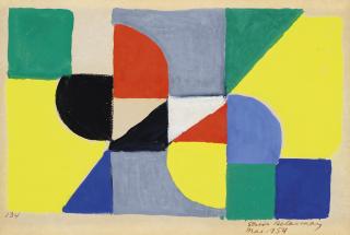 Sonia Delaunay - Une esquisse pour une série de tableaux