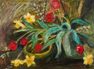Sophie Bötjer-Mallet - Tulpen und Narzissen.
