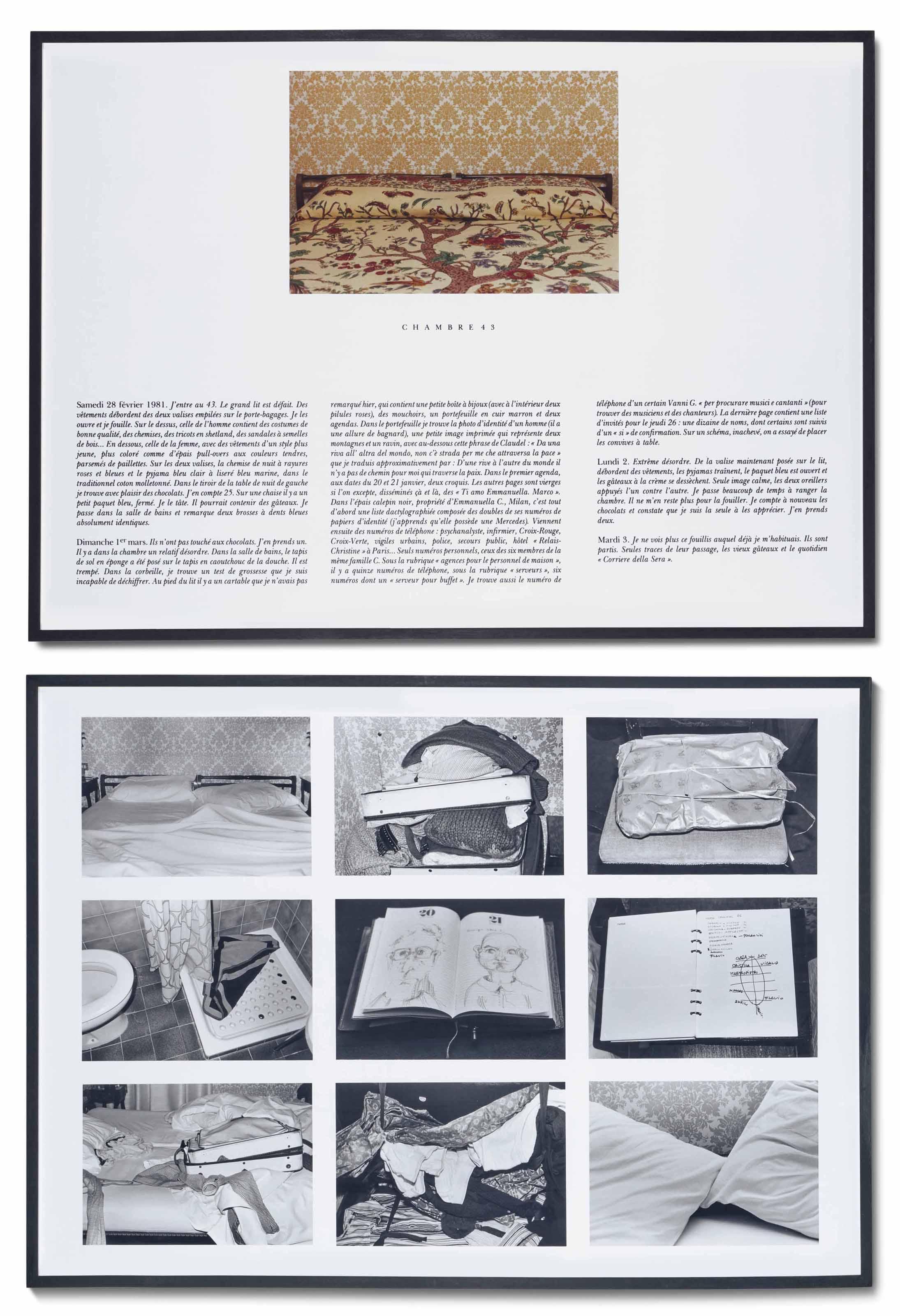 Sophie Calle - Chambre 43-28 février, 1983