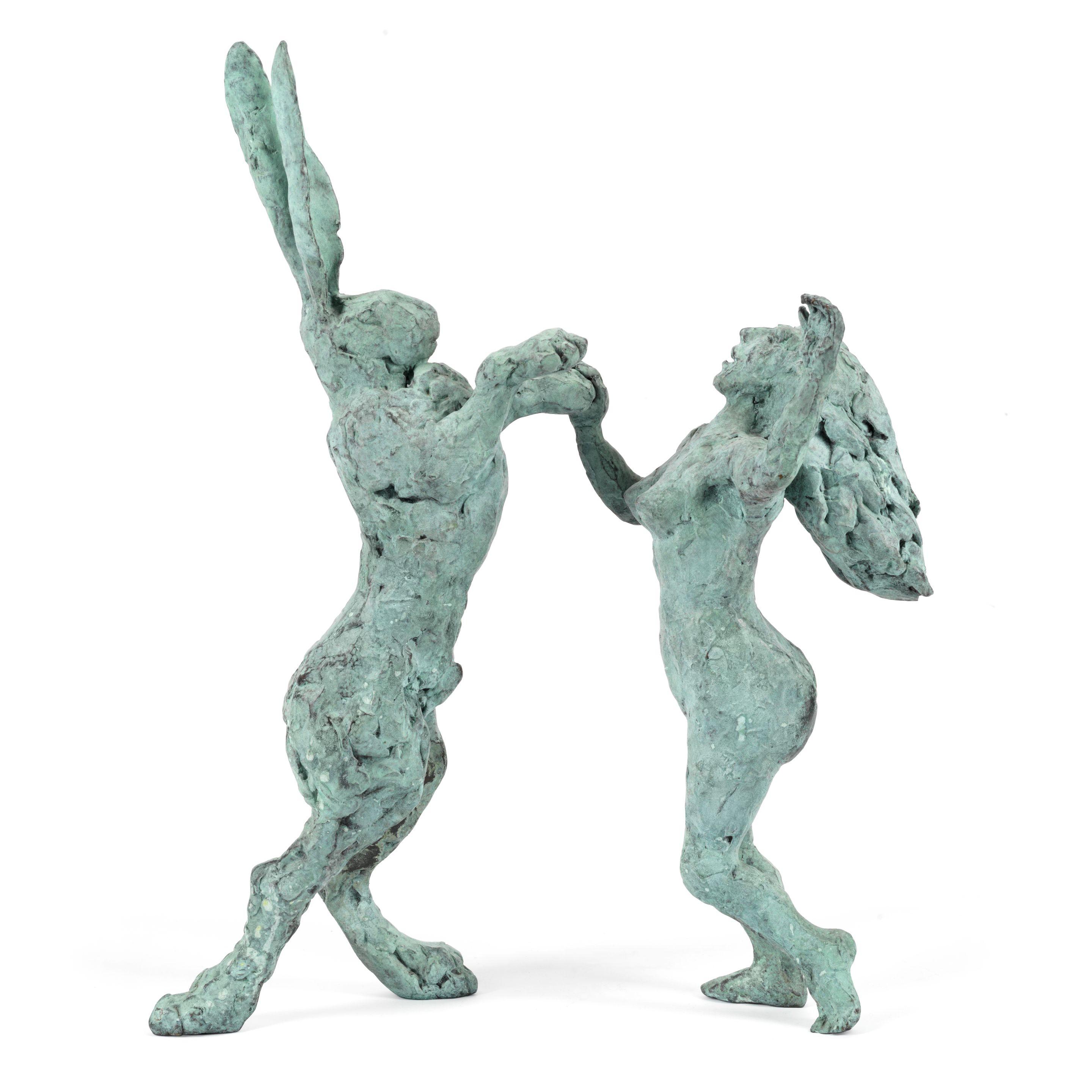 Sophie Ryder - Hare and Naked Lady 40.5cm (15 15/16in) high