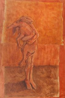 Sophie Ryder - Ladyhare and dog