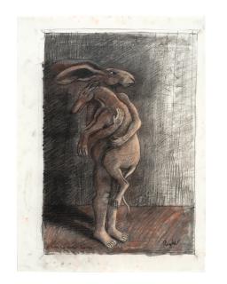 Sophie Ryder - Ladyhare With Dog