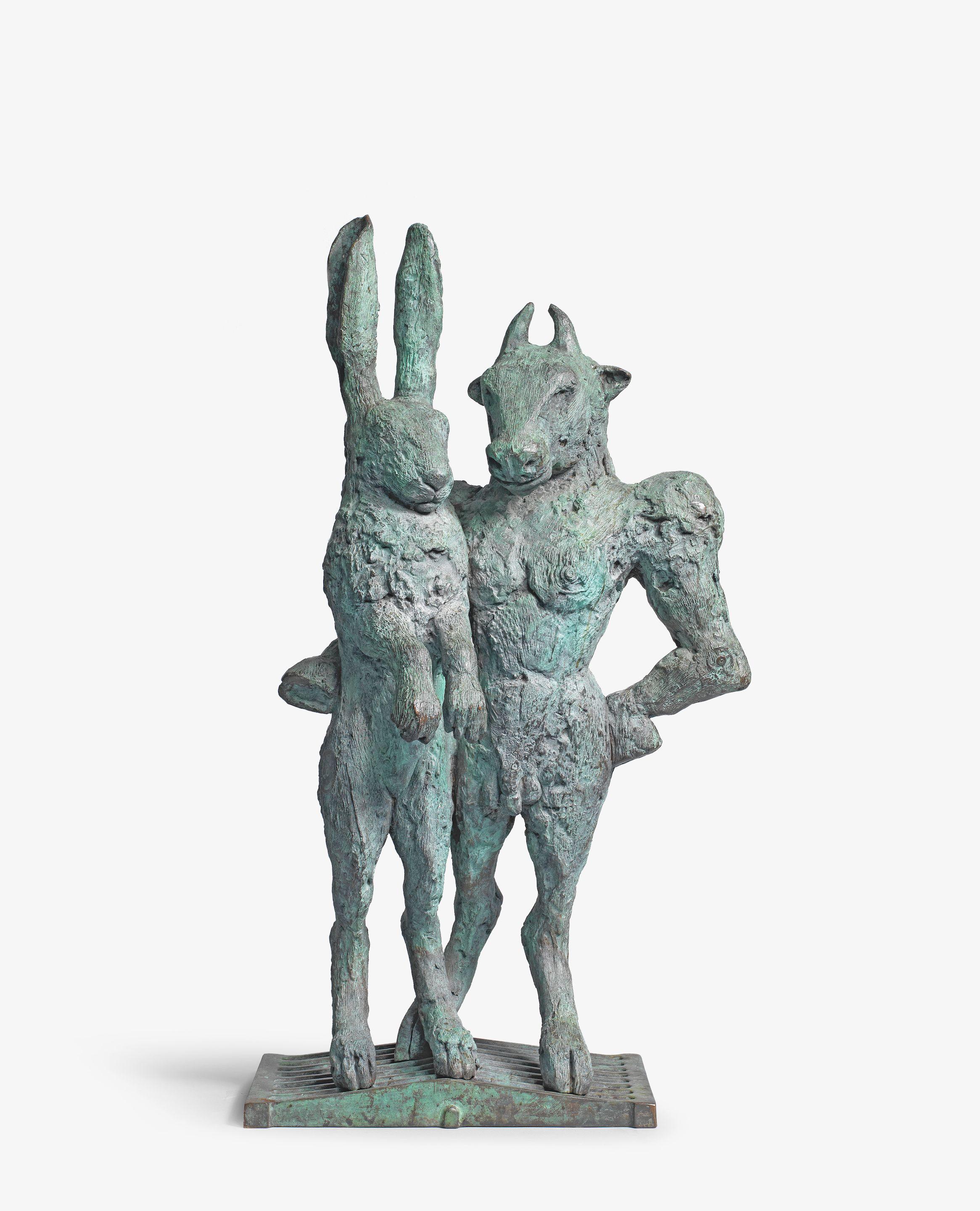 Sophie Ryder - Minotaur and Hare on a Grate