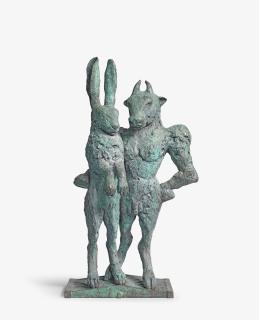 Sophie Ryder - Minotaur and Hare on a Grate