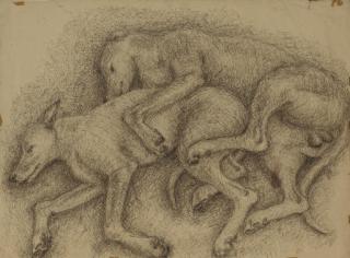 Sophie Ryder - Sleeping greyhounds