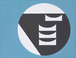 Sophie Taeuber-Arp - Composition dans un cercle blanc sur fond bleu