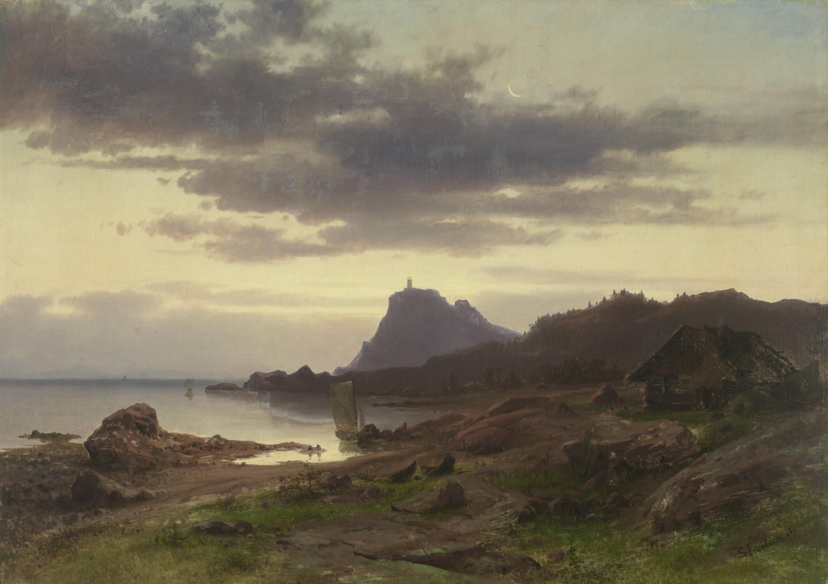 Sophus Jacobsen - A Lighthouse on the Coast, Norway