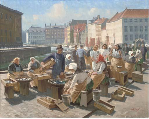 Soren Christian Bjulf - The Fish-Market On The Gammel-Strand, Copenhagen