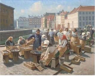 Soren Christian Bjulf - The Fish-Market On The Gammel-Strand, Copenhagen