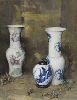 Soren Emil Carlsen - Ming Vases (and Ginger Jar)
