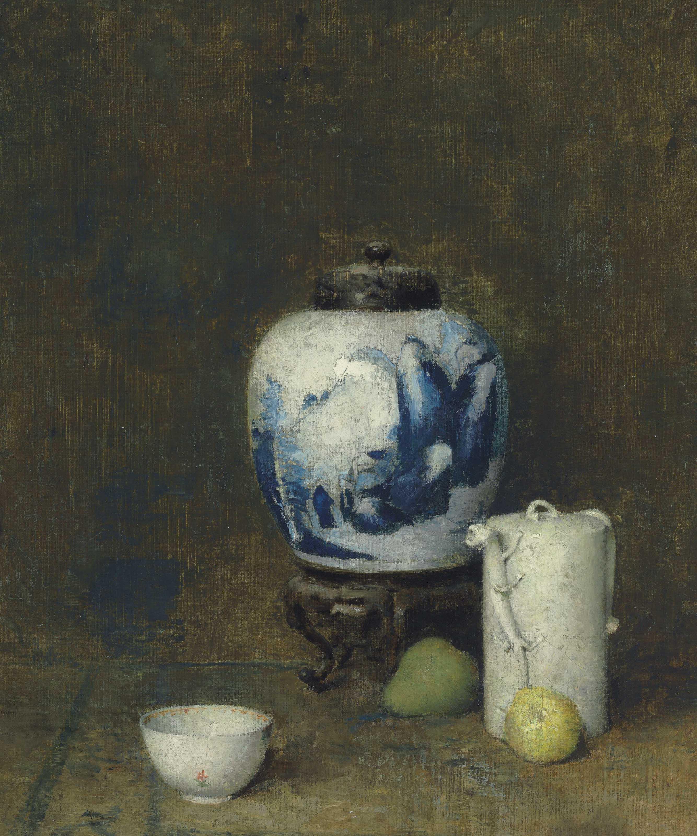 Soren Emil Carlsen - Still Life with Blue Vase