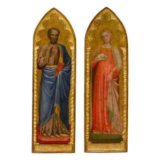 Spinello Di Luca Spinelli - Saint Peter And Saint Agnes, A Pair