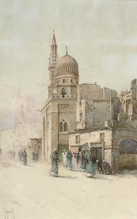 Spyridon Scarvelli - A bustling street, Cairo