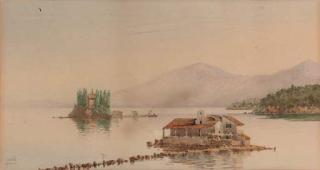 Spyridon Scarvelli - The islands of Pontikonissi and Vlacherna, Corfu