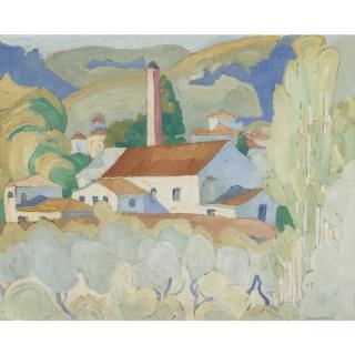 Spyros Papaloukas - Greek a Mountain Village, Mytilini