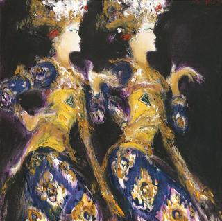 Srihadi Soedarsono - Dua Penari Legong (Two Legong Dancers)