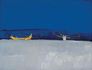 Srihadi Soedarsono - Horizon and the Fishing Boats