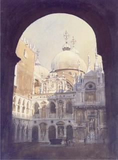 Stan Kaminski, A.R.B.S.A. - Courtyard, St Mark\'S, Venice