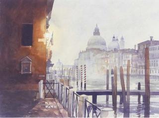 Stan Kaminski, A.R.B.S.A. - Lamplight, Venice