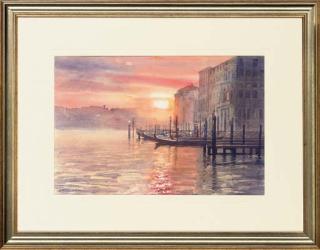 Stan Kaminski, R.B.S.A., W.N.A.G. - Sunset over the Grand Canal, Venice