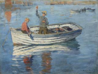 Stanhope Alexander Forbes, R.A., N.E.A.C. - Chadding, Mounts Bay, Newlyn