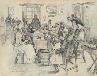 Stanhope Alexander Forbes, R.A. - Study for \'The Health of the Bride\'